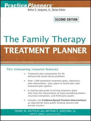 cover image of The Family Therapy Treatment Planner